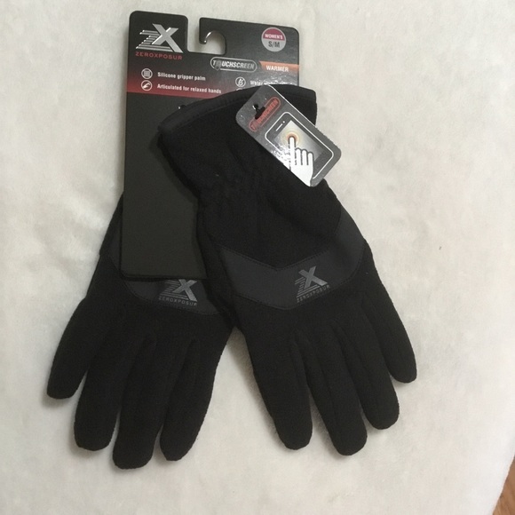 ZeroXposur Accessories Zeroxposur Womans Black Fleece Warmer Gloves